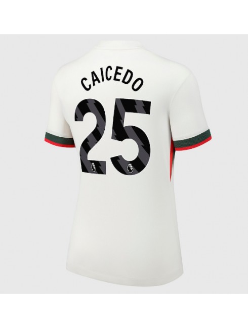 Zenske Futbalové oblečenie Chelsea Moises Caicedo #25 2025-26 Krátky Rukáv - Preč Zenske Futbalové oblečenie Chelsea Moises Caicedo #25 2025-26 Krátky Rukáv - Preč